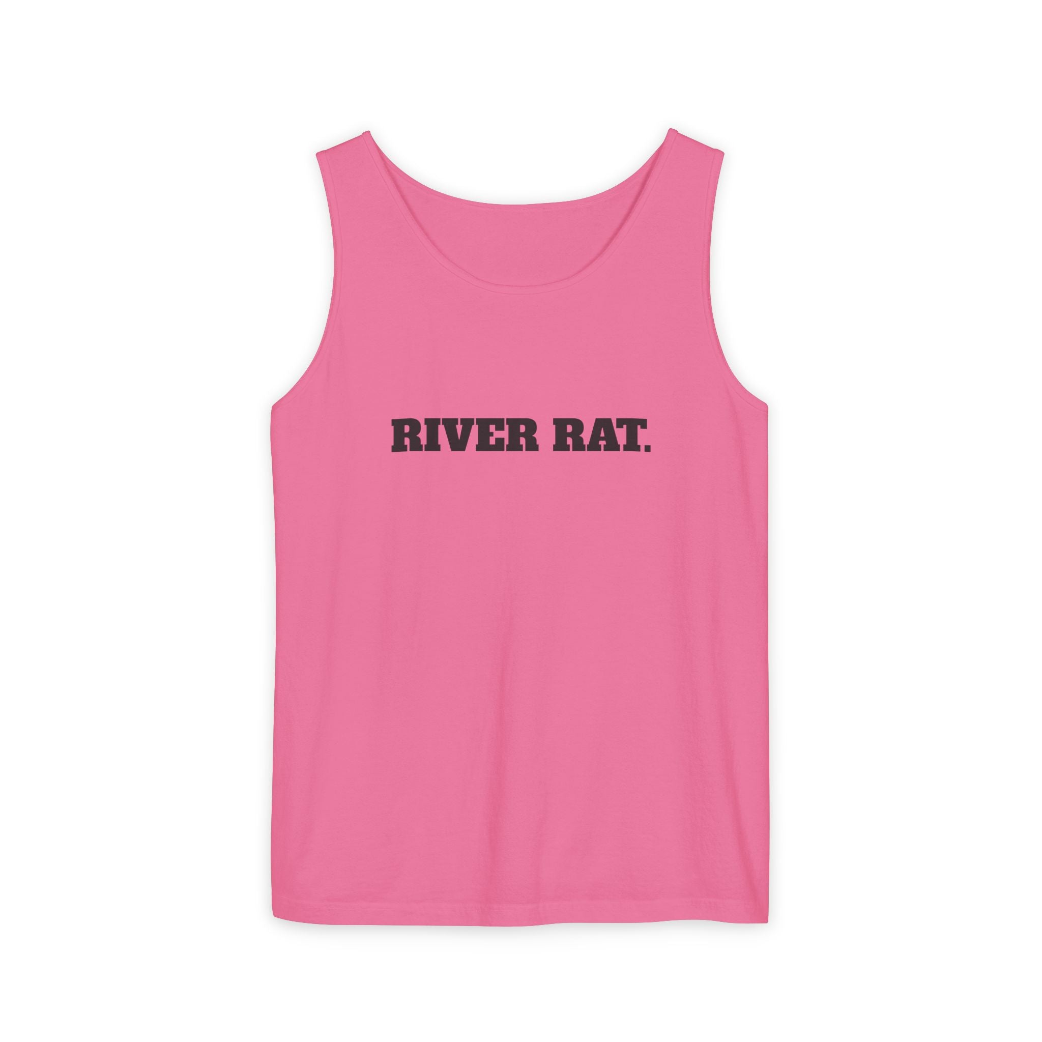 River Rat Tank Top — Vintage Fishing Graphic Sleeveless Shirt