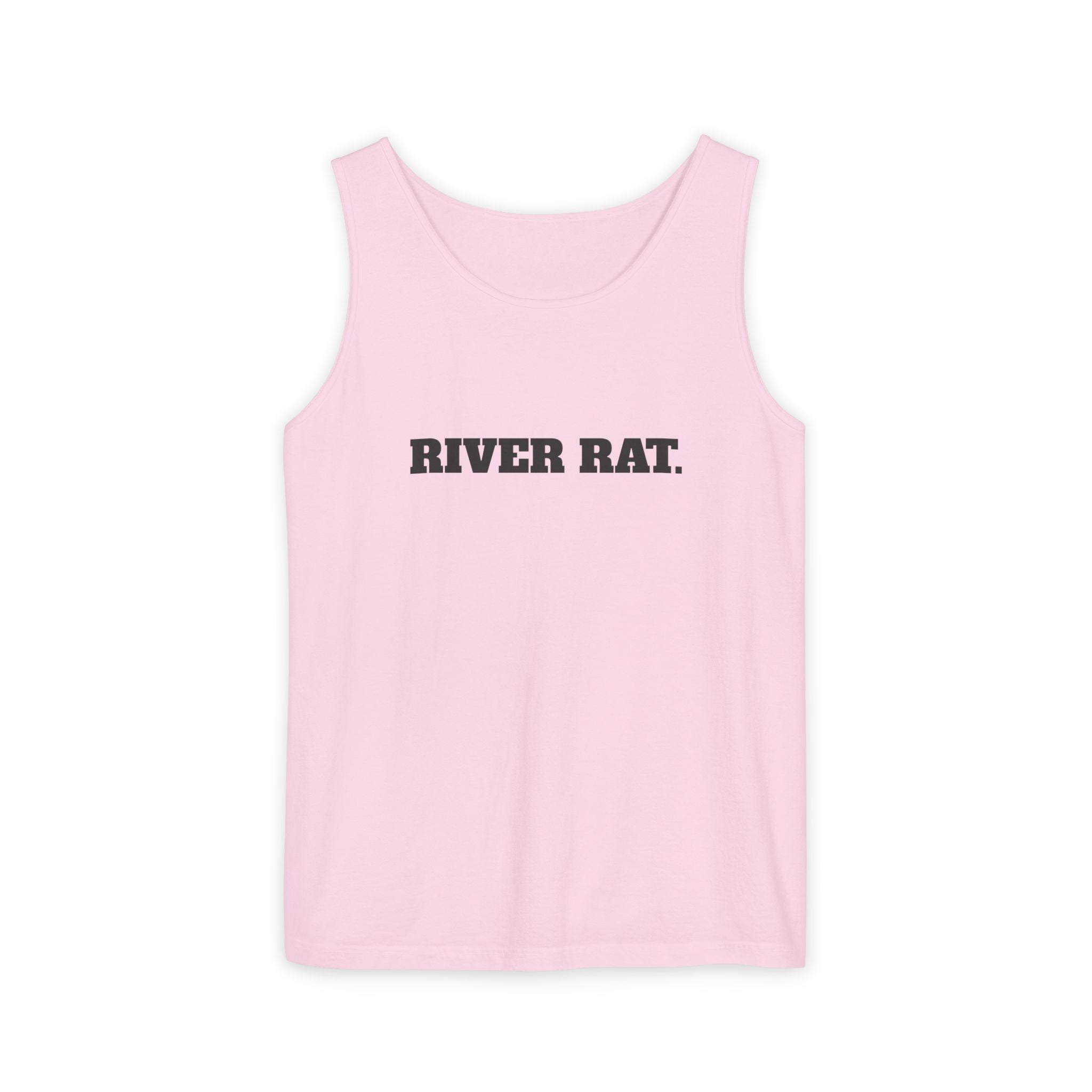 River Rat Tank Top — Vintage Fishing Graphic Sleeveless Shirt