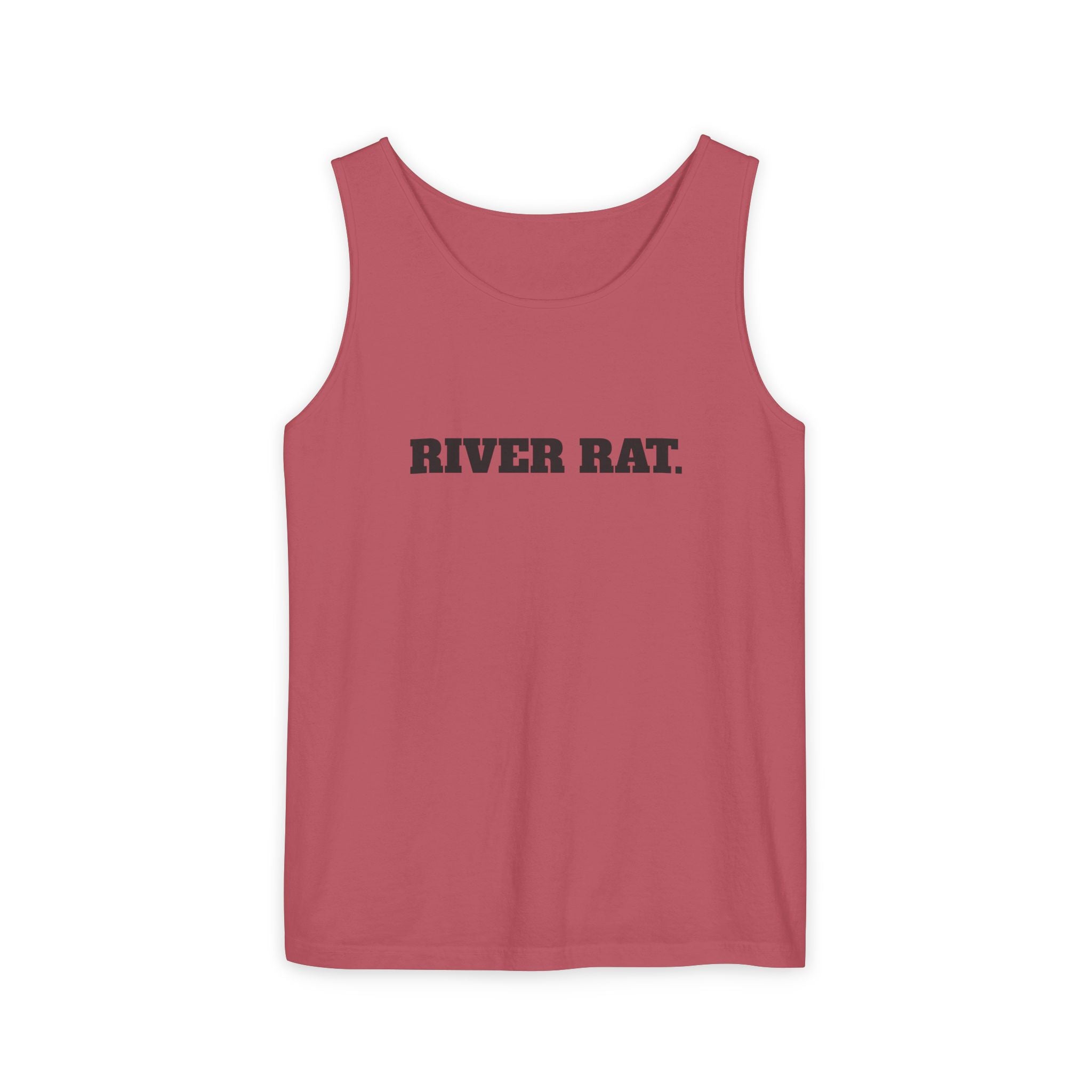 River Rat Tank Top — Vintage Fishing Graphic Sleeveless Shirt