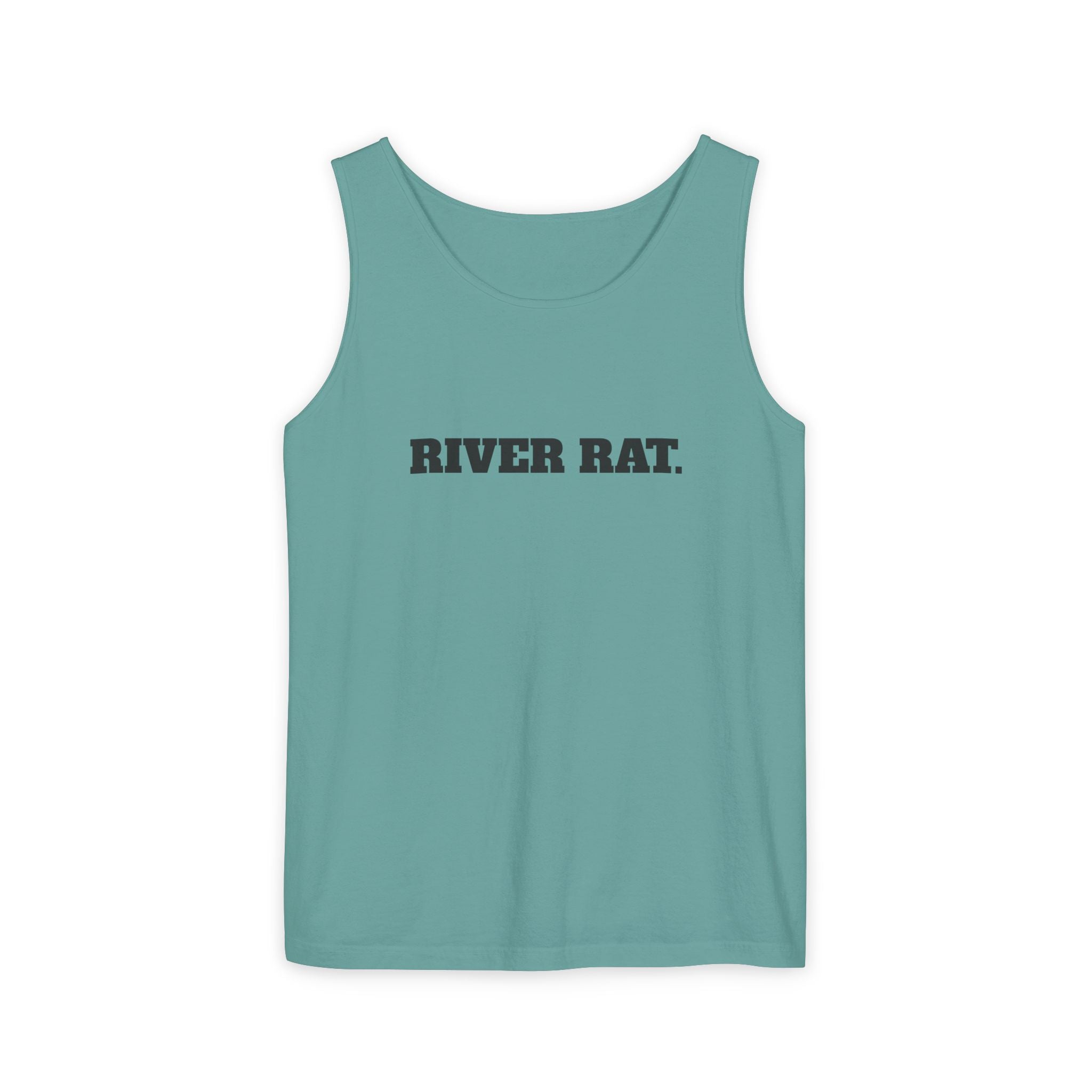 River Rat Tank Top — Vintage Fishing Graphic Sleeveless Shirt
