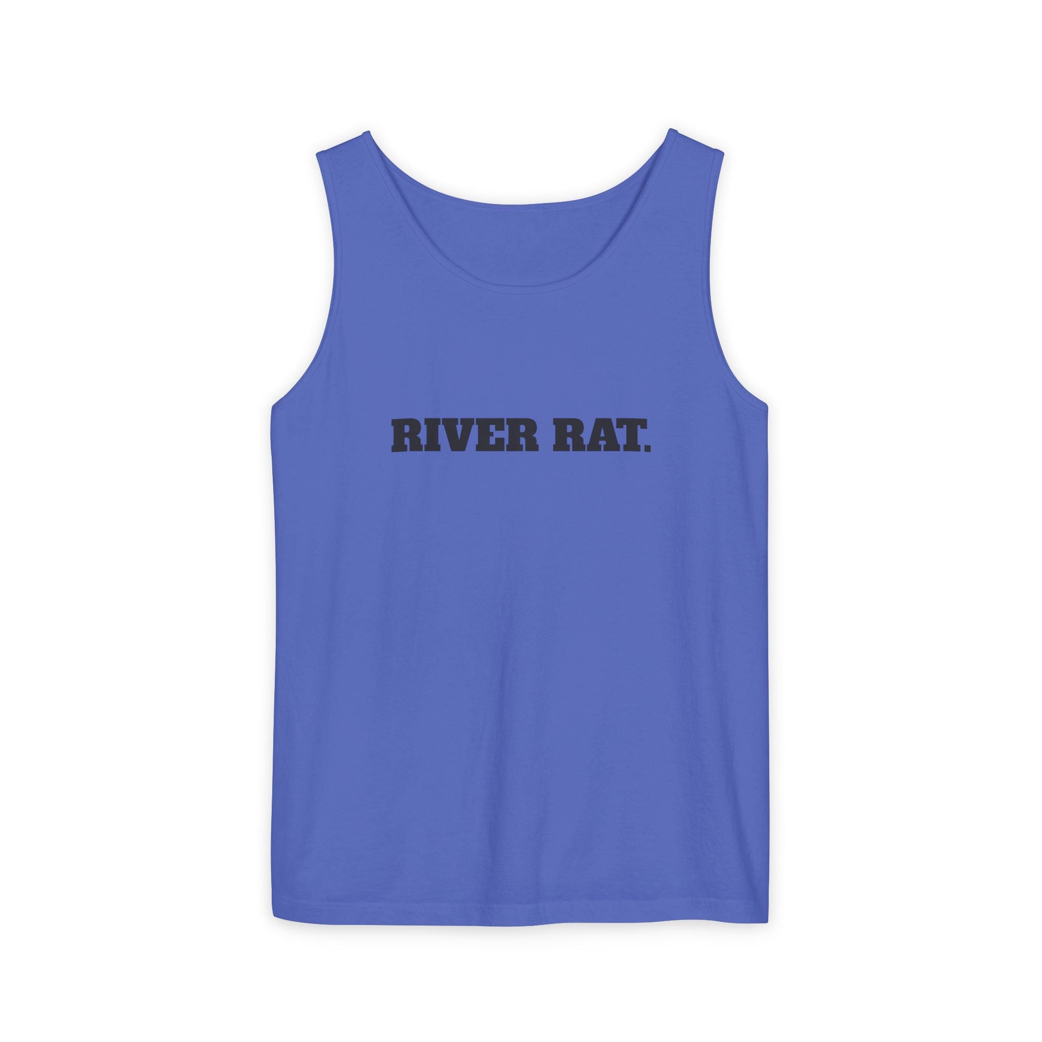 River Rat Tank Top — Vintage Fishing Graphic Sleeveless Shirt
