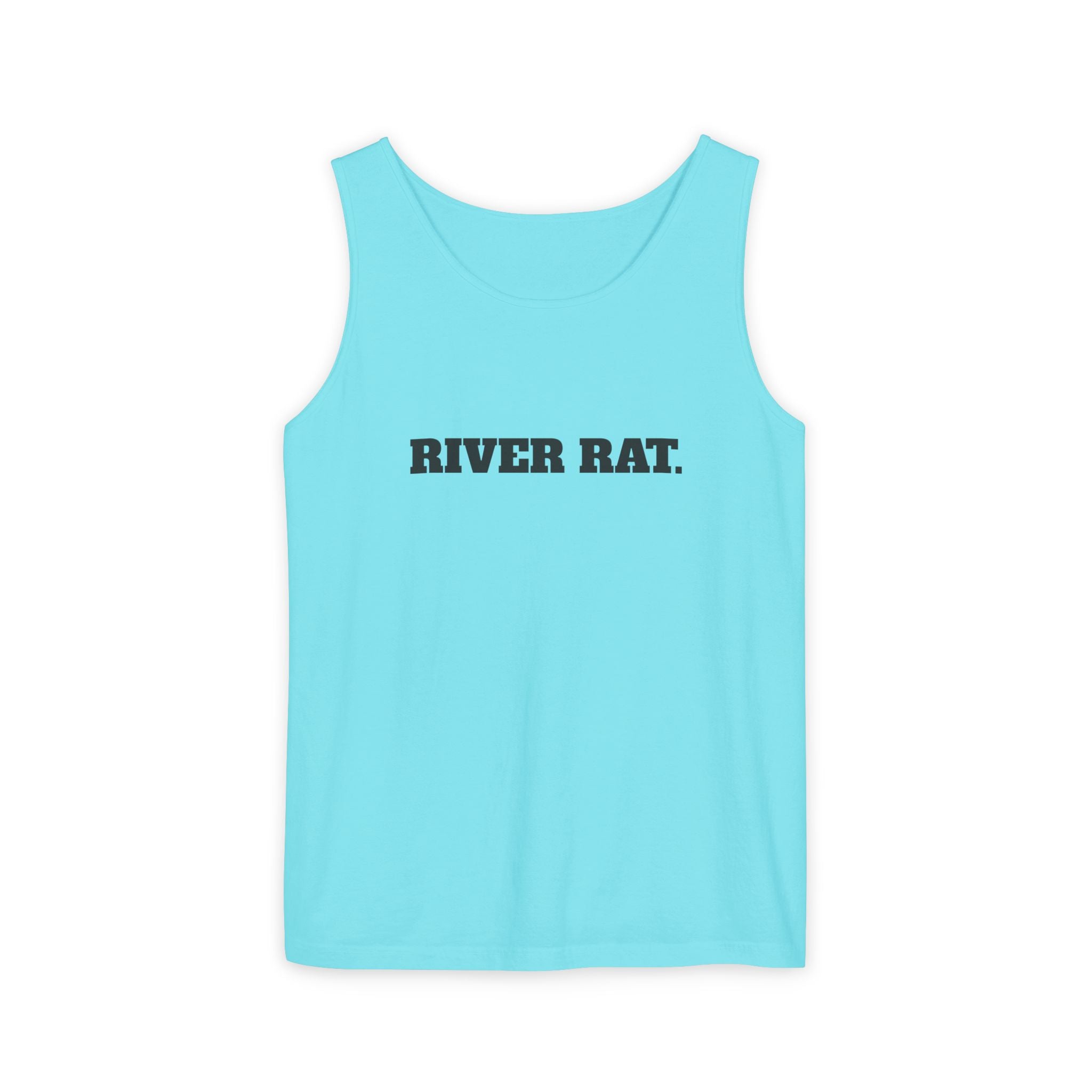 River Rat Tank Top — Vintage Fishing Graphic Sleeveless Shirt