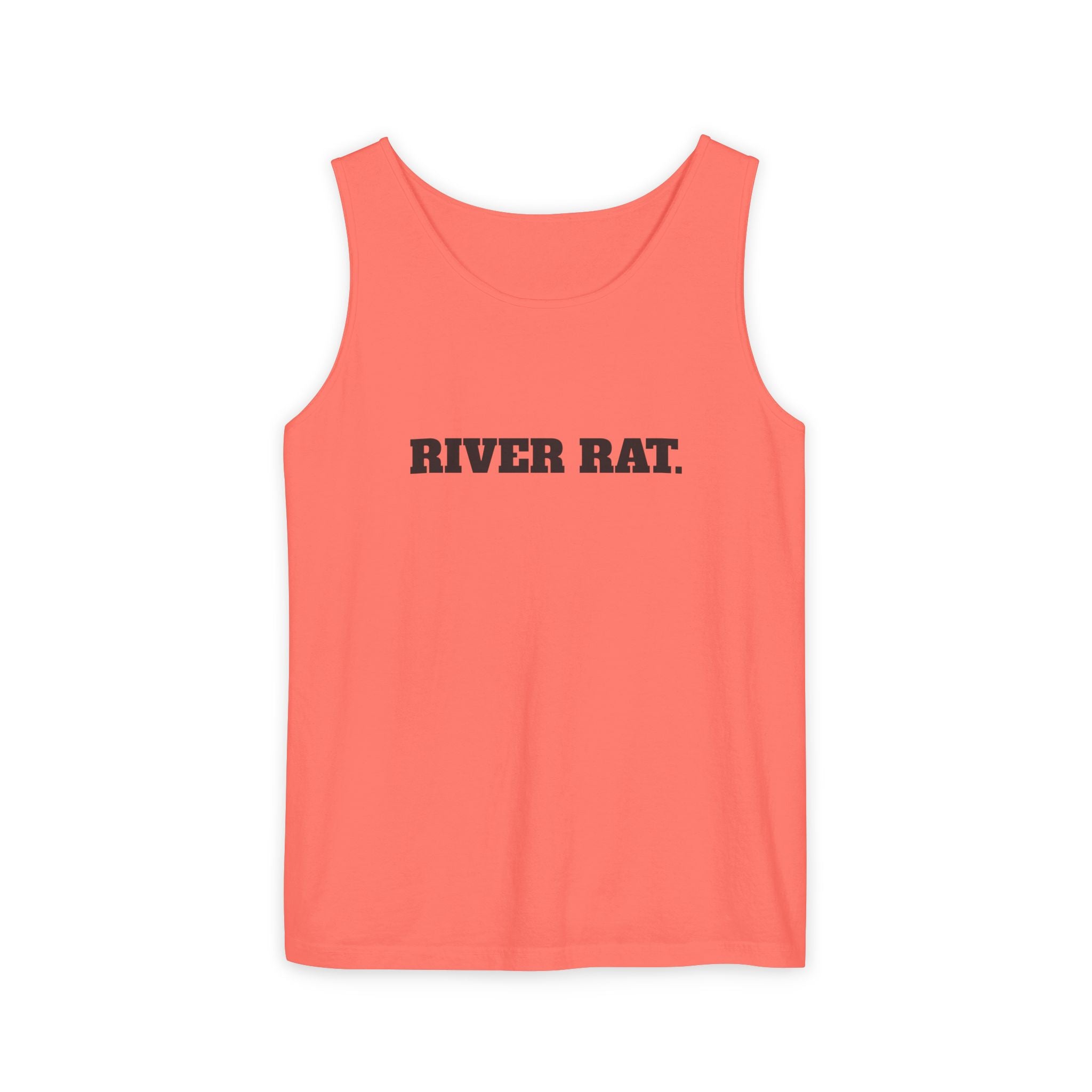River Rat Tank Top — Vintage Fishing Graphic Sleeveless Shirt