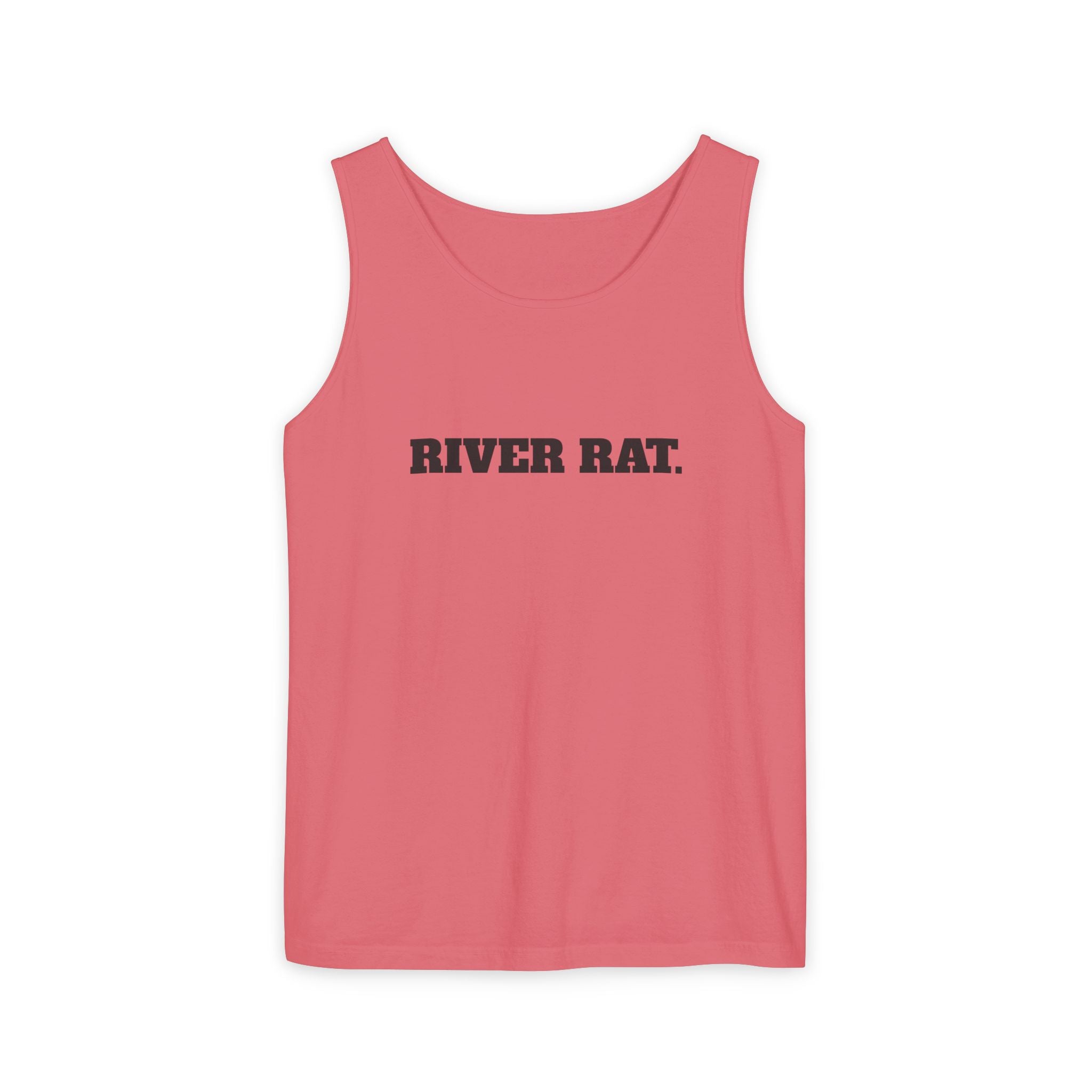 River Rat Tank Top — Vintage Fishing Graphic Sleeveless Shirt